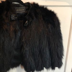 Authentic fur crop coat